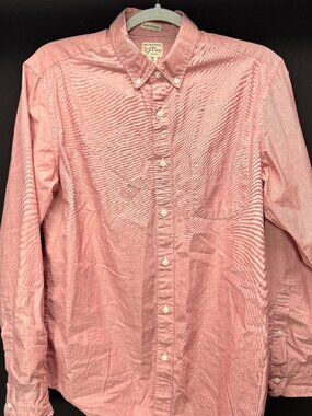J.Crew Secret Wash Red Button Down Medium Short